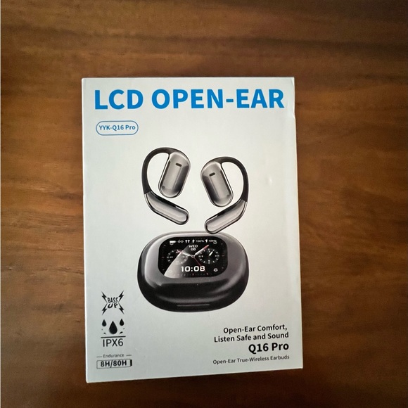Q16 Pro Black Open-Ear True Wireless Earbuds